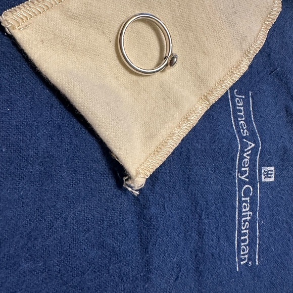 JAMES AVERY remembrance ring, pink sapphire (October) birthstone sz 7 - Picture 2 of 6